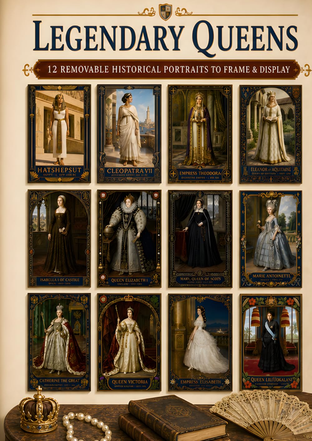 Legendary Queens: 12 Removable Historical Portraits to Frame and Display baixar livro de graça
