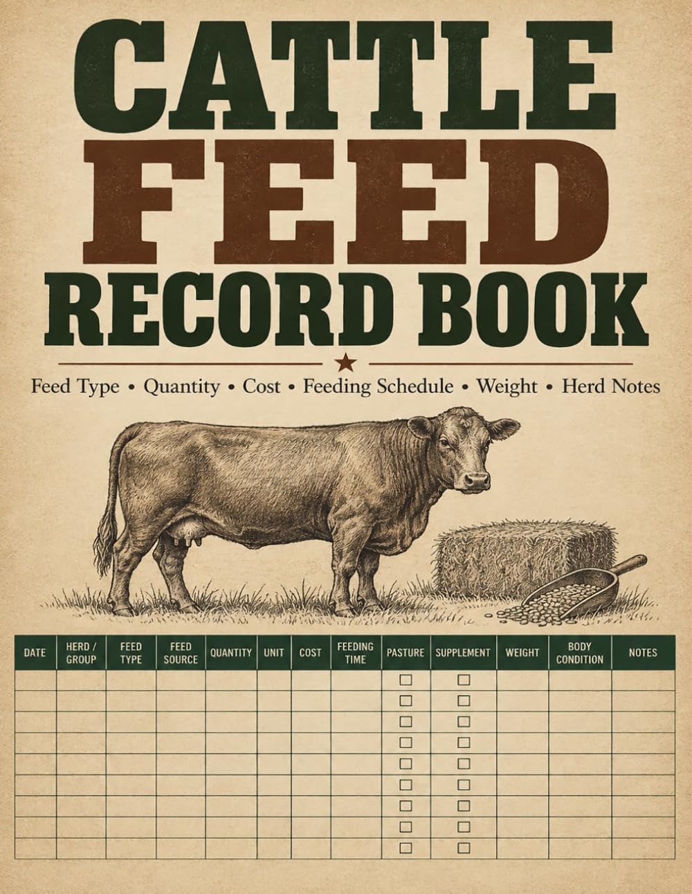 capítulo por capítulo baixar Cattle Feed Record Book: Nutrition management organizer for ranchers to document rations, quantities, schedules, supplements, costs, and observations