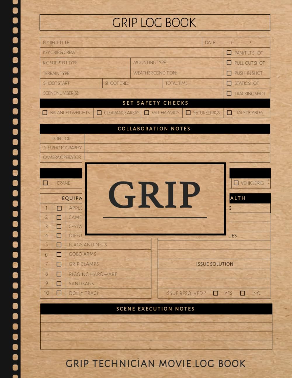 Grip Technician Movie Log Book: Support Every Shot. Ideal for Key Grips, Film Crews, and Rigging Technicians baixar o livro de graça