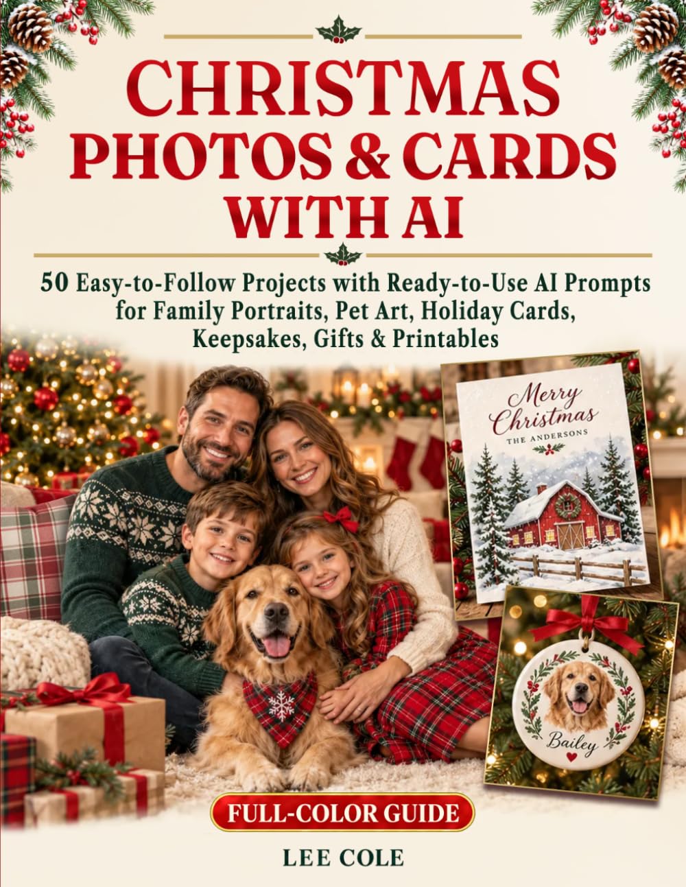 ler totalmente Christmas Photos & Cards With AI: 50 Easy-to-Follow Projects with Ready-to-Use AI Prompts for Family Portraits, Pet Art, Holiday Cards, Keepsakes, Gifts & Printables | Full-Color Guide