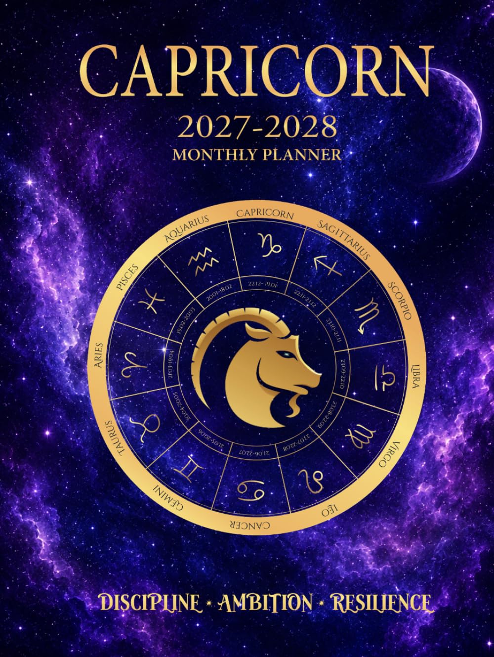 Capricorn Monthly Planner 2027-2028: 24-Month Large Print Schedule Organizer (Jan 2027 - Dec 2028) with U.S. Federal Holidays and Inspirational Quotes Featuring a Zodiac Wheel Astrology Cover baixar o livro de graça
