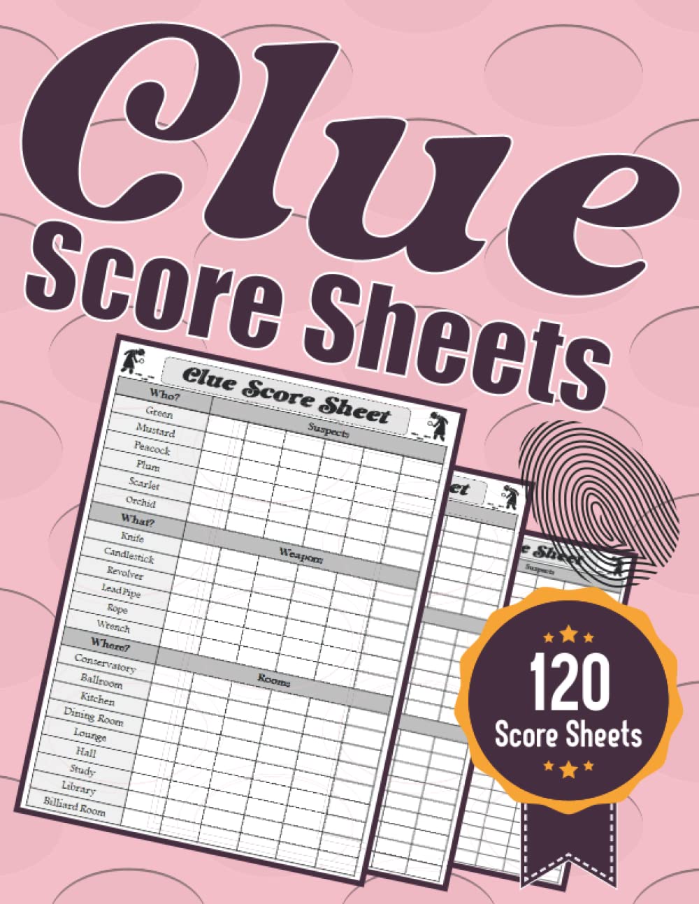 Clue Score Sheets: Clue Score Keeping Replacement Cards / Clue Scorebook Pads with 120 Pages for Scorekeepers and Clue Lovers/ Have Fun and Solve The Mystery/ Soft Pink and Purple Background baixar livro de graça