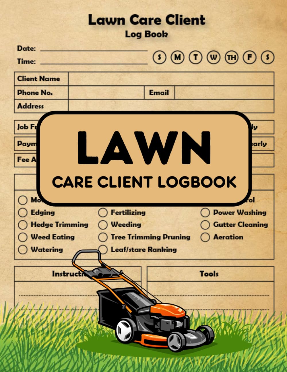 Lawn Care Client Log book: Record and Track Your Client's Data for Landscaping or Mowing Business, 122 Pages. baixar livro de graça