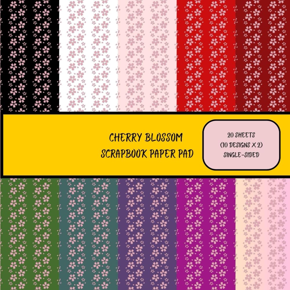 Cherry Blossom Scrapbook Paper Pad: 20 Sheets (10 Designs x 2), Single-Sided, 8.5"x8.5" baixar livro de graça