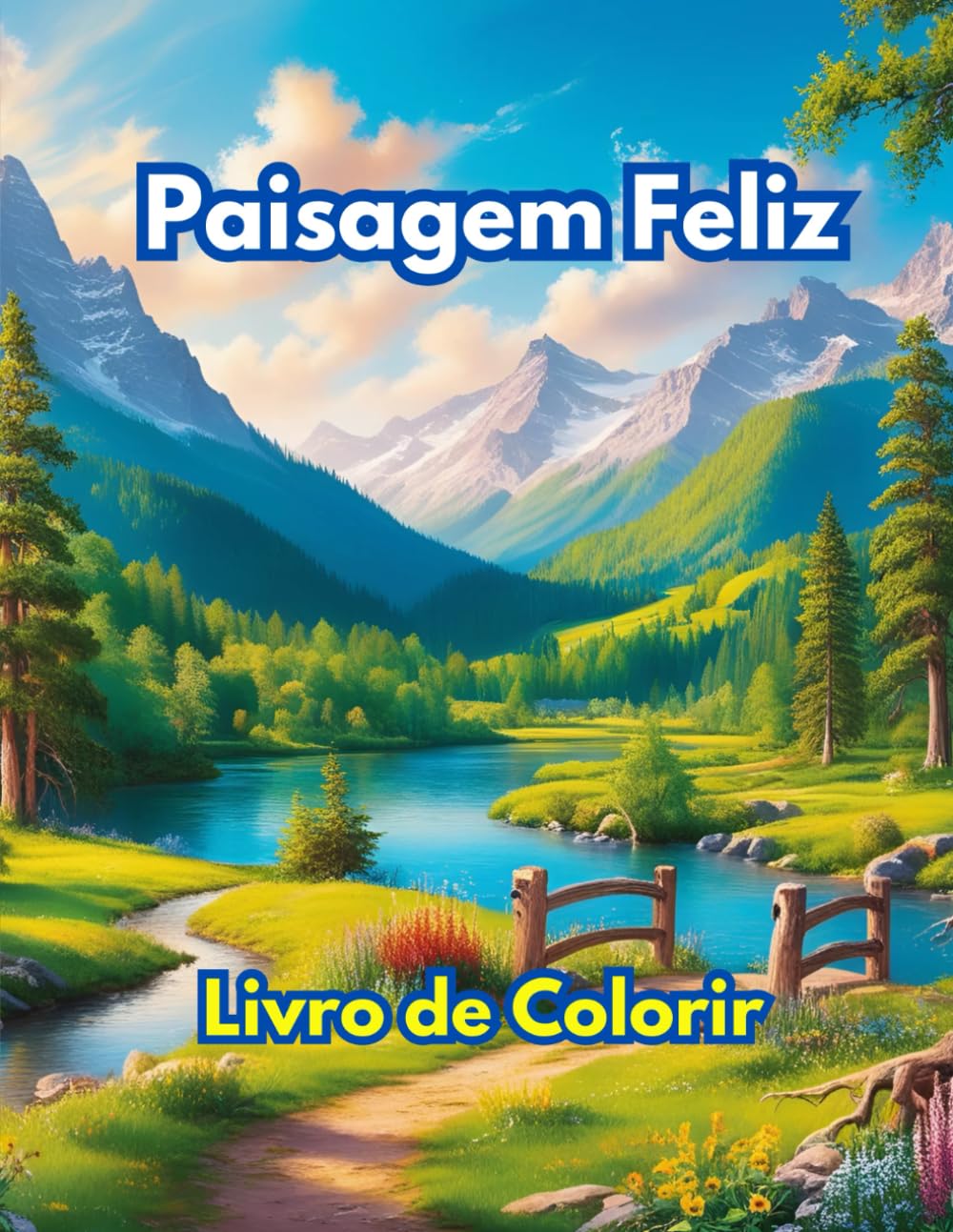 ler totalmente Paisagem Feliz: Livro de Colorir (Portuguese Edition)