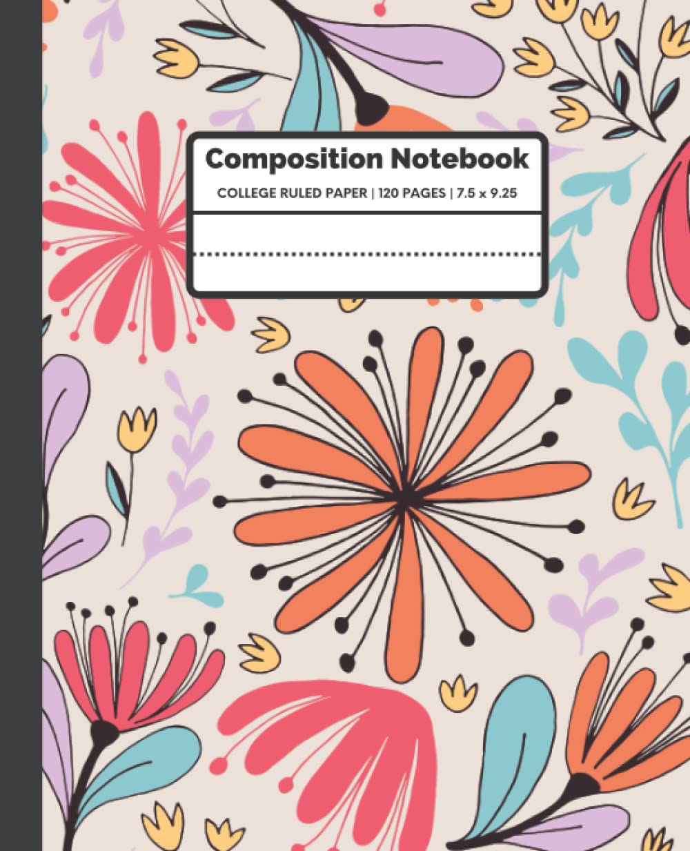 Composition Notebook: Coral Yellow and Pink Floral Pattern | College Ruled Notebook for Kids Teens Adults | Perfect for Teachers and Students Back to School Supplies baixar livro de graça