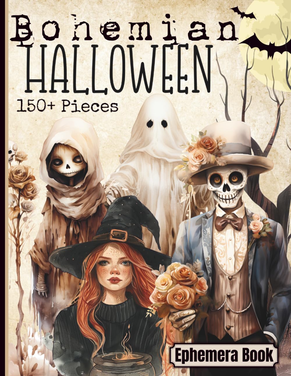 Bohemian Halloween Ephemera Book: 150+ Whimsical Fussy Cut Designs for Junk Journals, Scrapbooking, Collage Art, Card Making & Mixed Media Crafts baixar o livro de graça