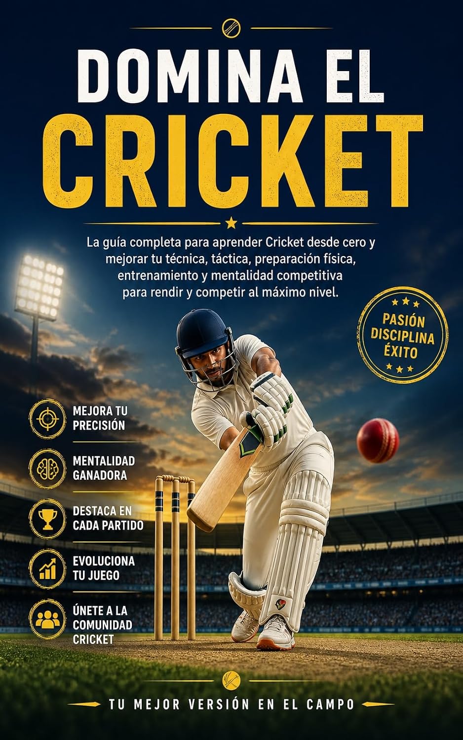 capítulo por capítulo baixar Domina el Cricket: La guía completa para aprender Cricket desde cero y mejorar tu técnica, táctica, preparación física, entrenamiento y mentalidad competitiva... y competir al máximo nivel (Spanish Edition)