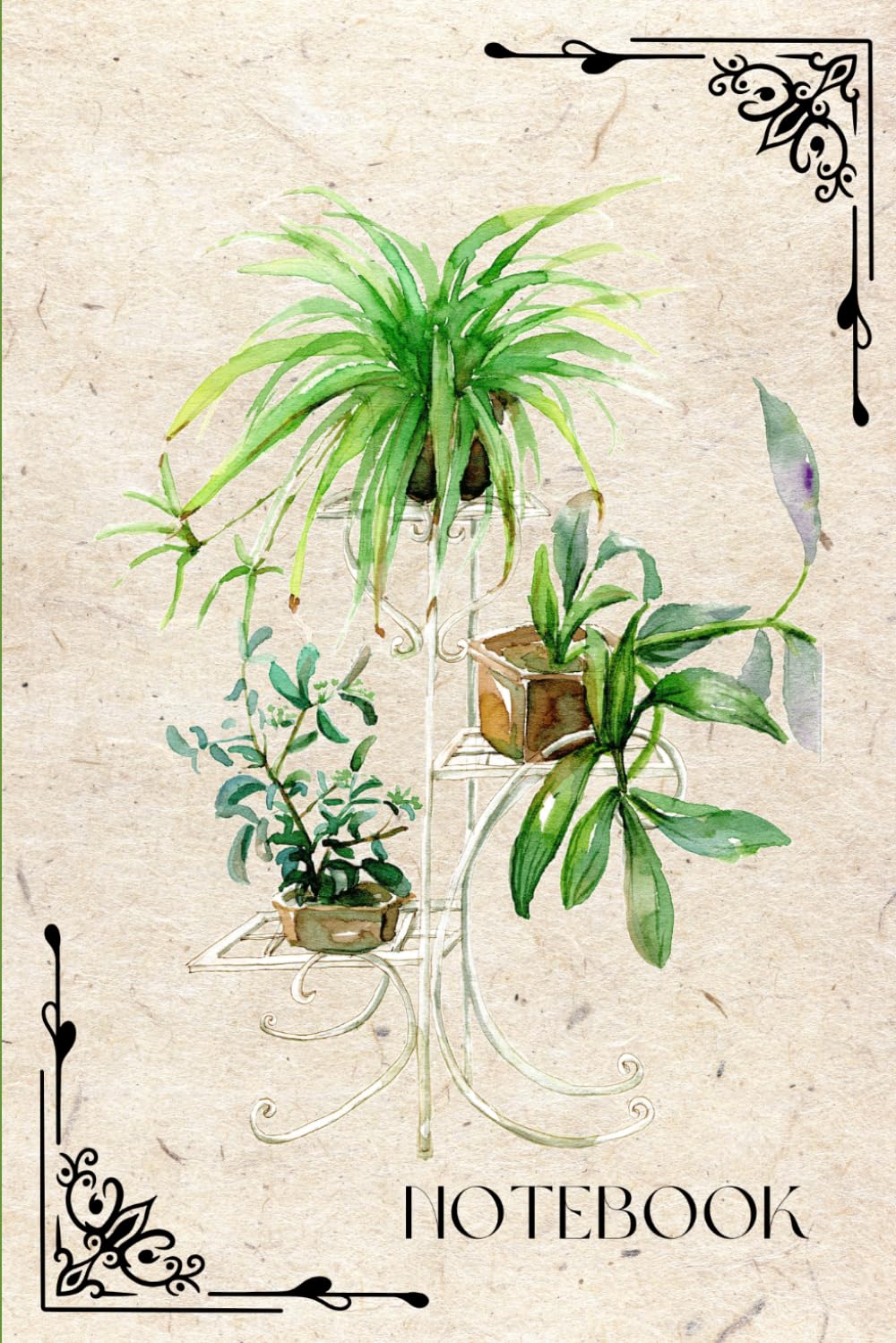 Spider Plant Notebook: Beautiful watercolor plant notebook for journaling, notes, planning, writing, school work, and everyday use baixar o livro de graça