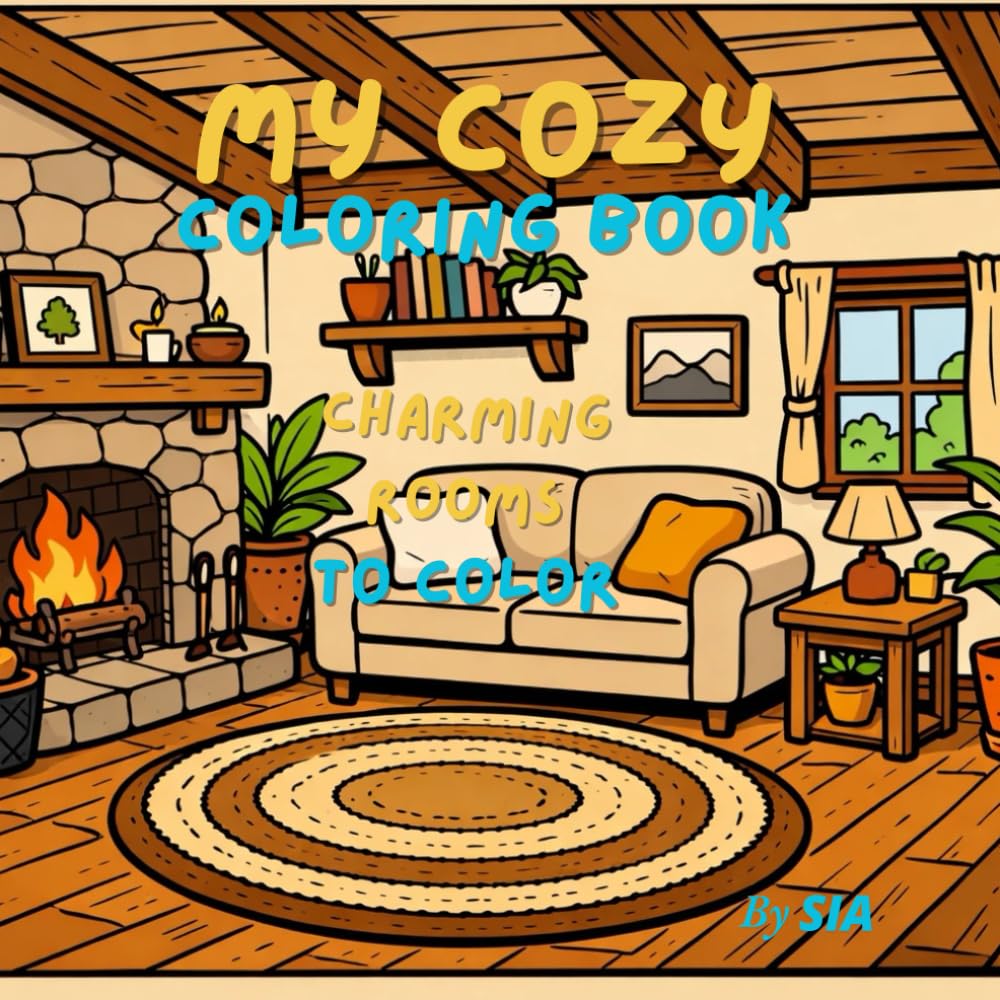 ler totalmente My COZY Coloring Book: Charming Rooms Color