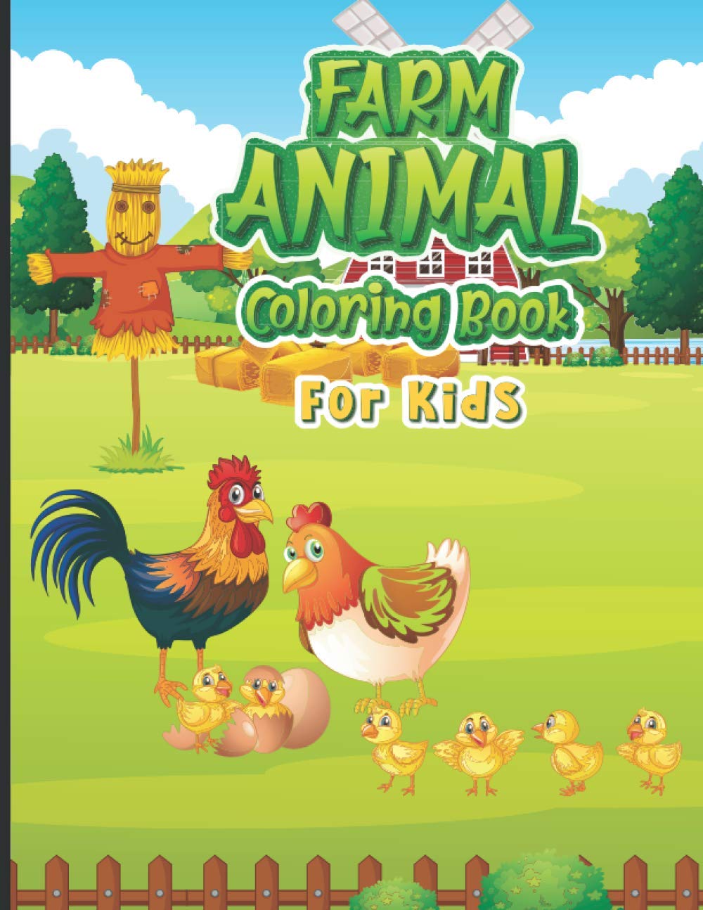 ler totalmente Farm Animals Coloring Book For Kids: Chickens and Rooster With The baby Chickens - Coloring Pages Of Animals for Little Kids Age 4-8, Boys Girls Preschool and Kindergarten Students