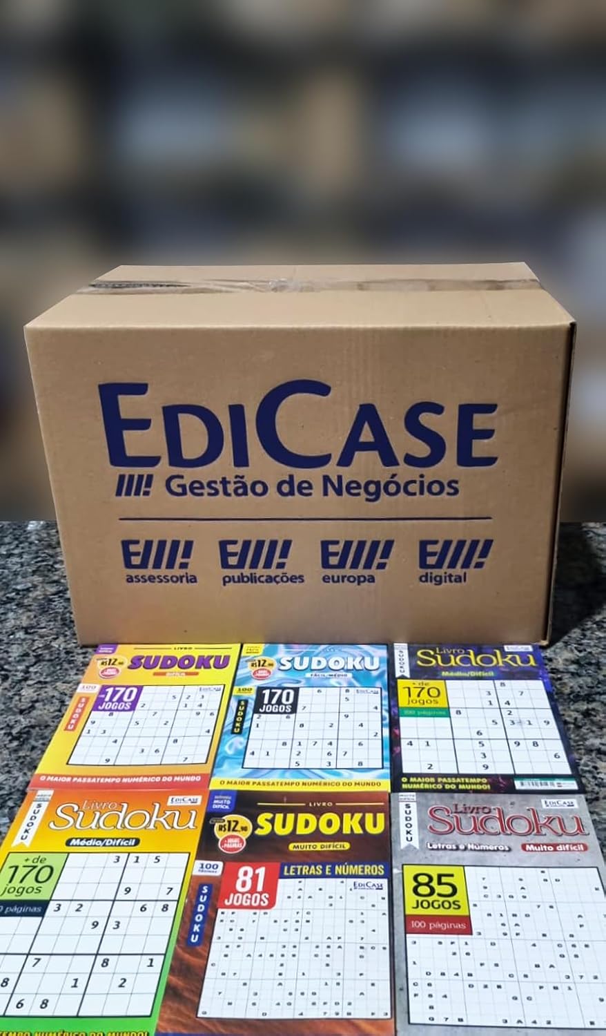 Caixa 200 Livros Sudoku: Livros de 100 páginas sortidos, em diversos níveis baixar livro de graça