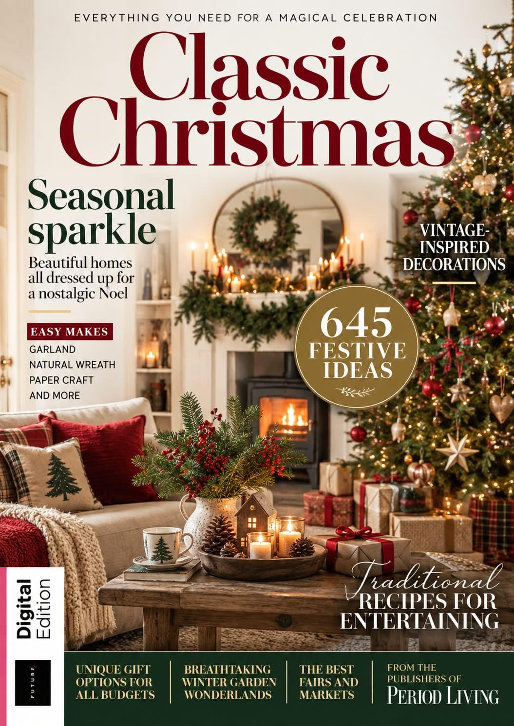 Classic Christmas Celebration Seasonal Sparkle, Vintage Inspired Decorations, Natural Wreaths, Festive Garlands, Paper Crafts, Traditional Recipes for... Winter Garden Inspiration (English Edition) baixar livro de graça