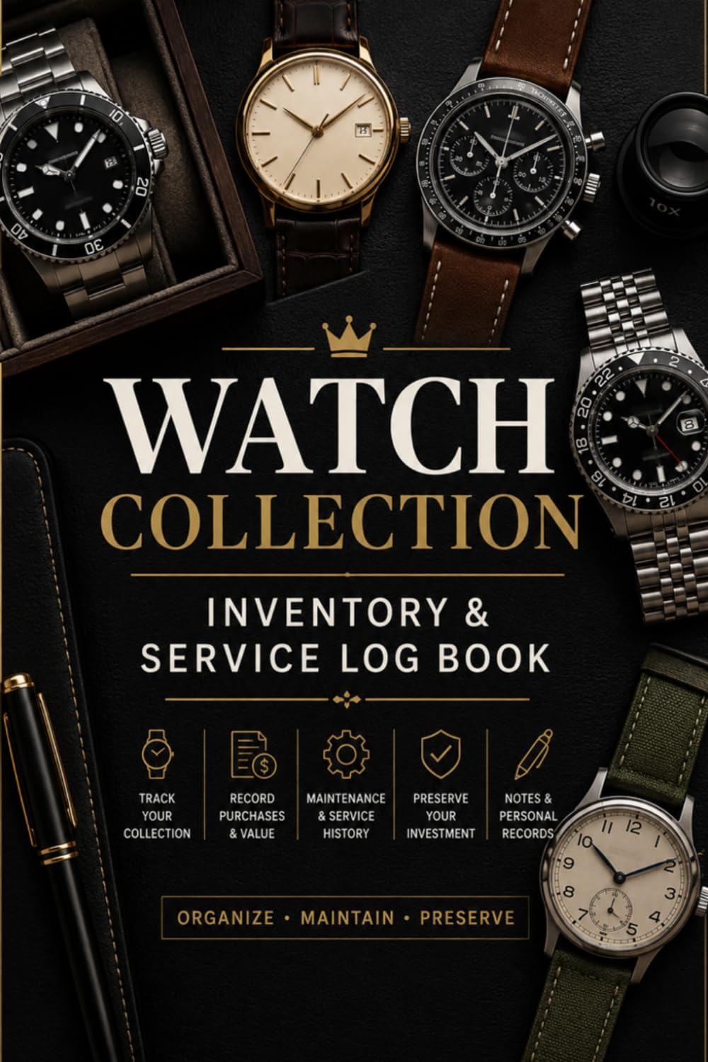 capítulo por capítulo baixar Watch Collection Inventory & Service Log Book: Track Watches, Serial Numbers, Purchase Records, Service History, Specifications, Collection Value, and Personal Notes