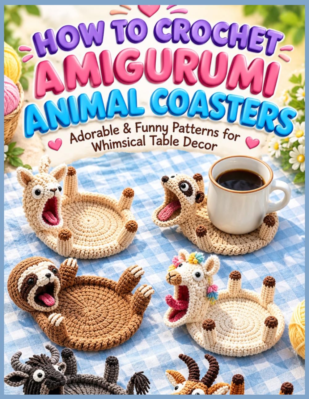 How to Crochet Amigurumi Animal Coasters: Adorably Funny Open-Mouth Animal Cup Holders & Whimsical Table Decor baixar o livro de graça