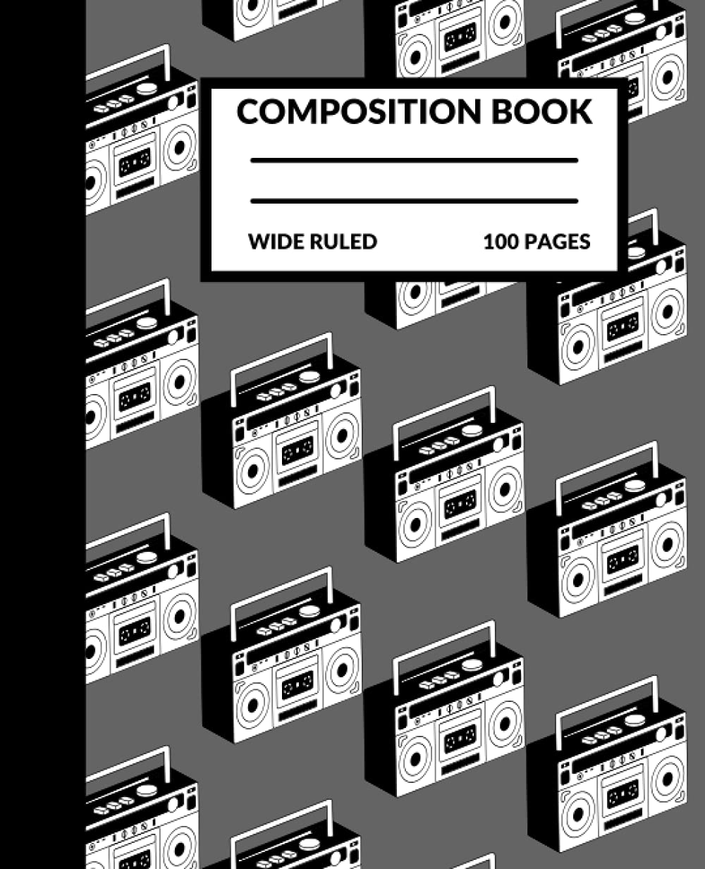 Stereo Composition Notebook: Cassette Stereo Composition Notebook for Kids and Adults, Boombox Notebook, 100 Pages Wide Ruled baixar o livro de graça