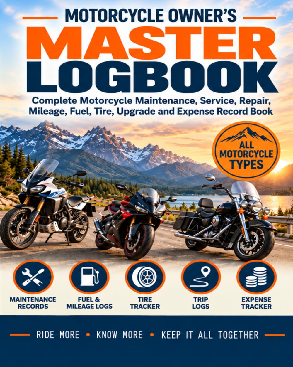 ler totalmente Motorcycle Owner's Master Logbook: Complete Motorcycle Maintenance, Service, Repair, Mileage, Fuel, Tire, Upgrade and Expense Record Book (Italian Edition)