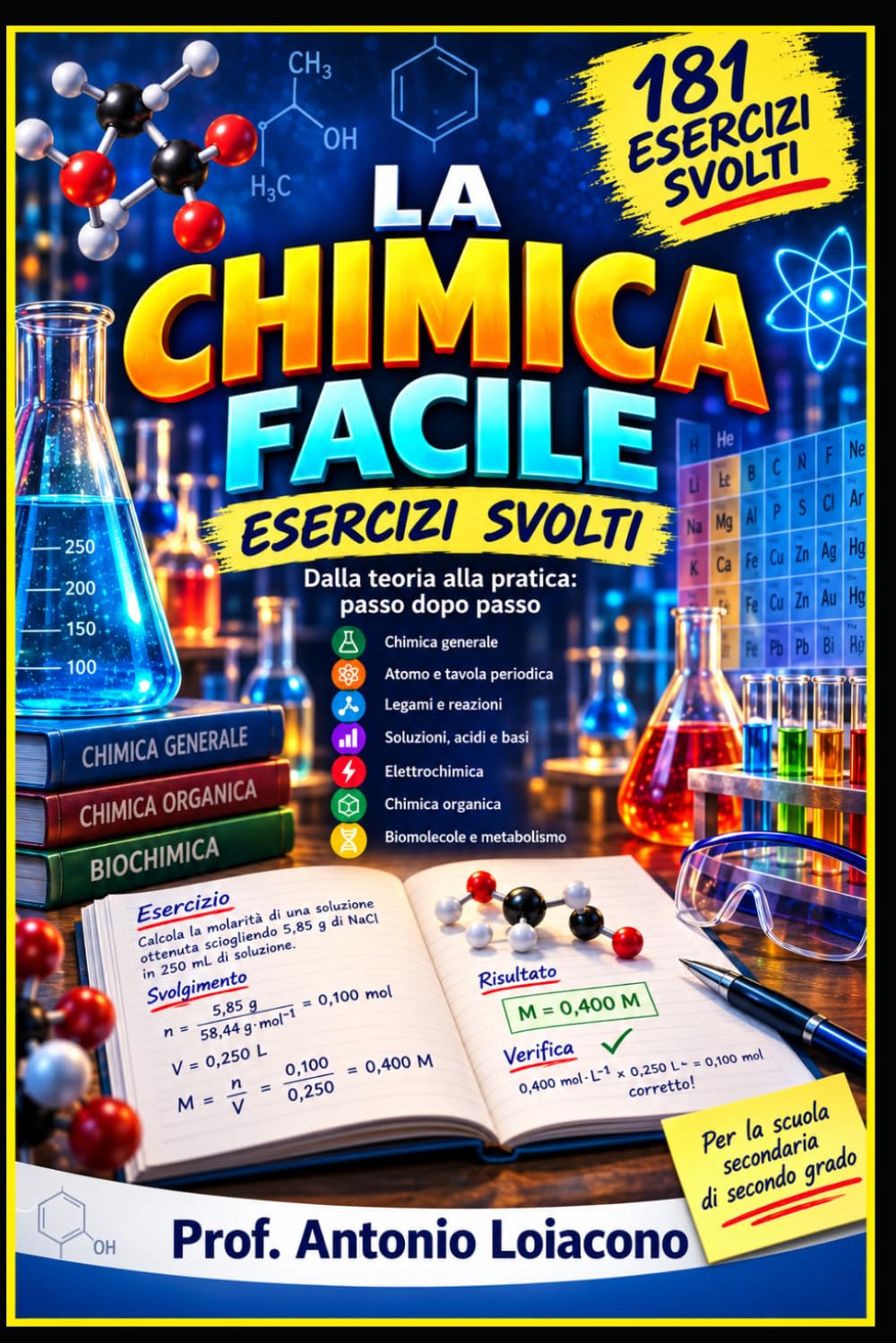 capítulo por capítulo baixar La Chimica Facile - Esercizi Di Chiica Svolti: 181 esercizi svolti passo dopo passo con spiegazioni, formule, schemi e figure didattiche per la scuola secondaria di secondo grado