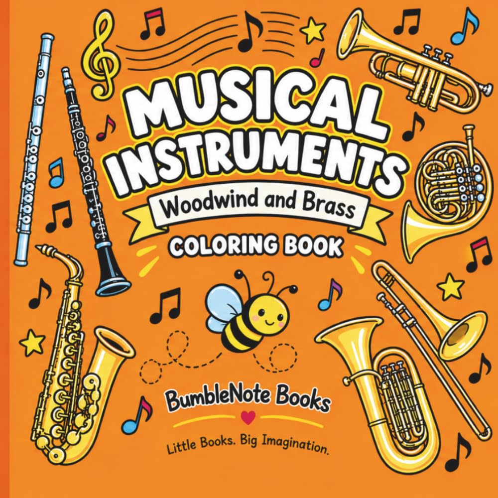 Musical Instruments: Woodwind and Brass Coloring Book for Kids Ages 3-8 baixar o livro de graça
