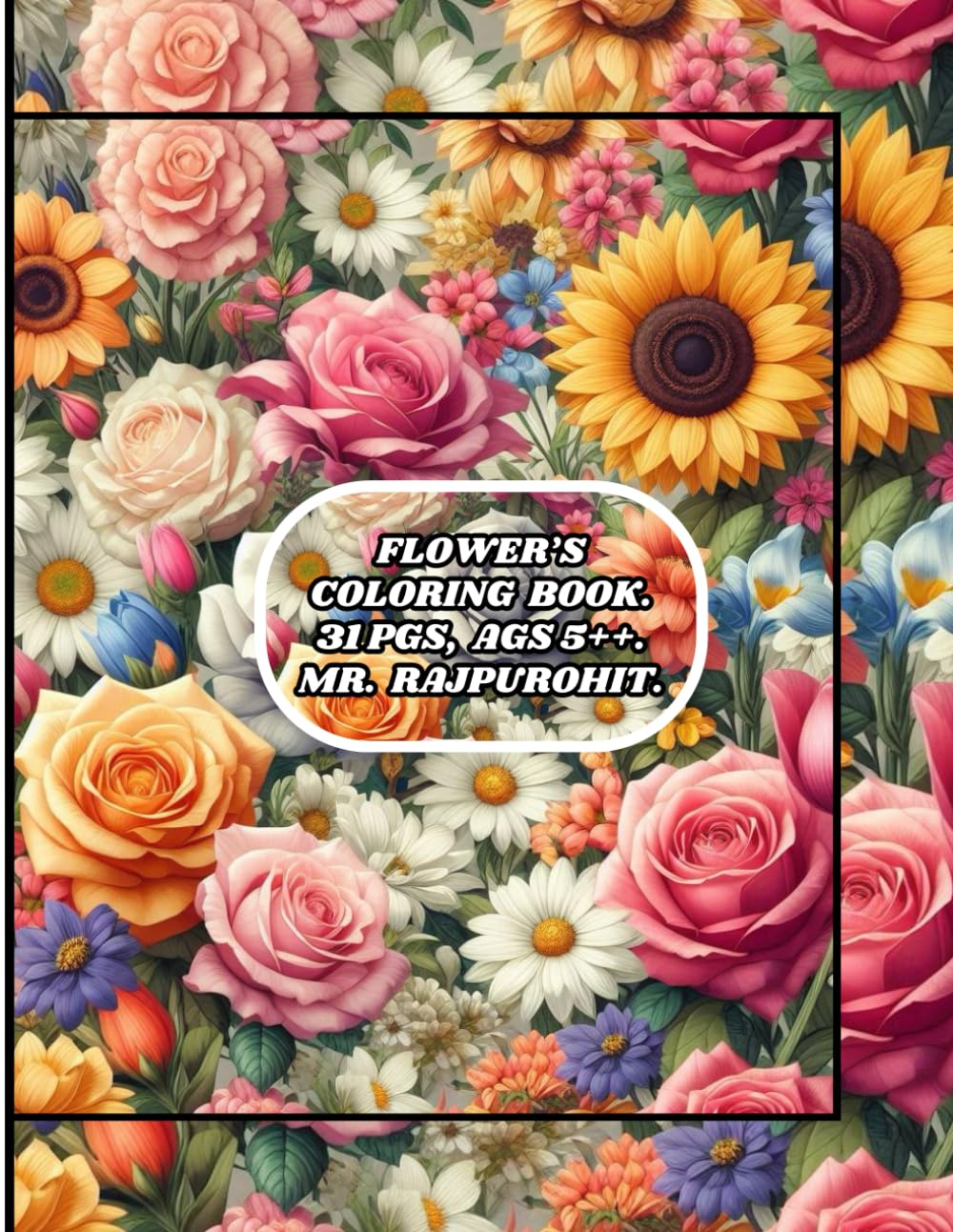 FLOWER'S COLORING BOOK.