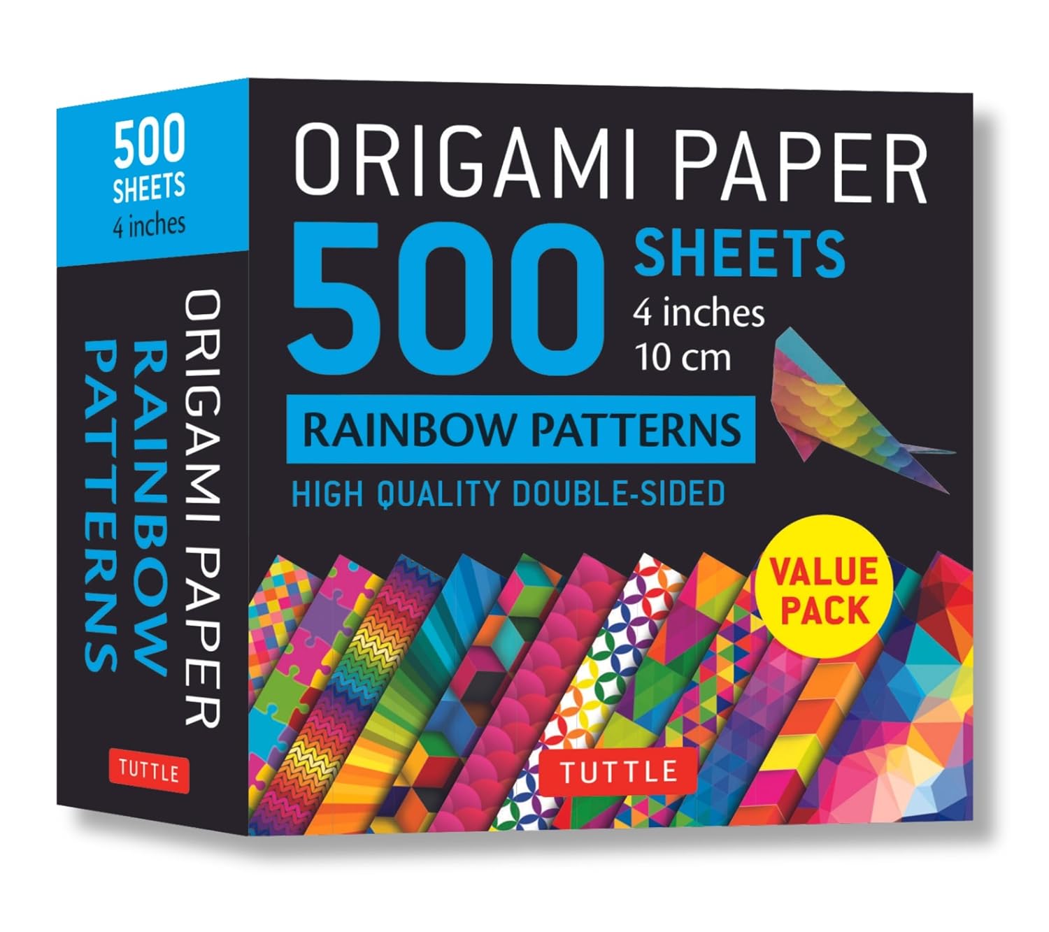 ler totalmente Origami Paper 500 Sheets Rainbow Patterns 4" (10 CM): Tuttle Origami Paper: High-Quality Double-Sided Origami Sheets Printed with 12 Different Patterns