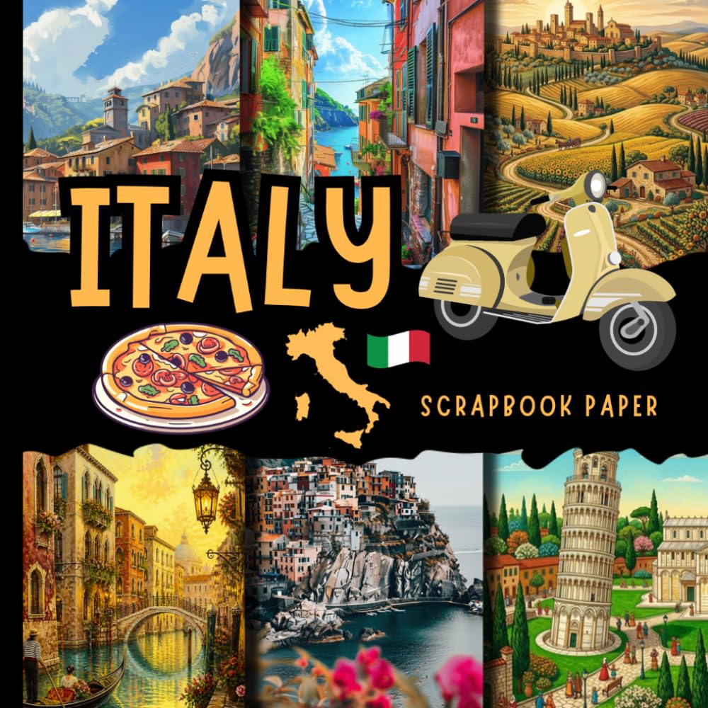 capítulo por capítulo baixar Italy scrapbook paper: italian mediterranean landmarks craft paper pad perfect for scrapbooking, journaling, card making, collage art and more DIY projects
