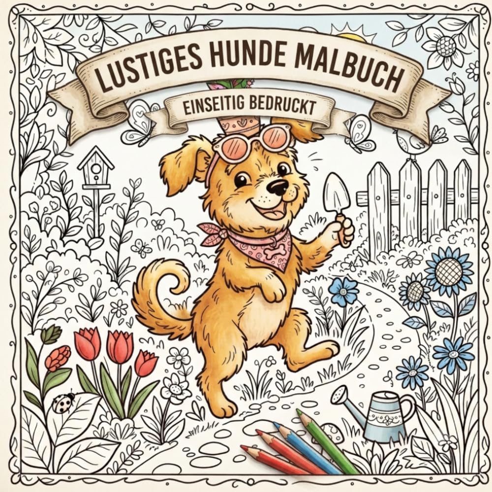 Lustiges Hunde Malbuch: Einseitig bedruckt (German Edition) baixar o livro de graça