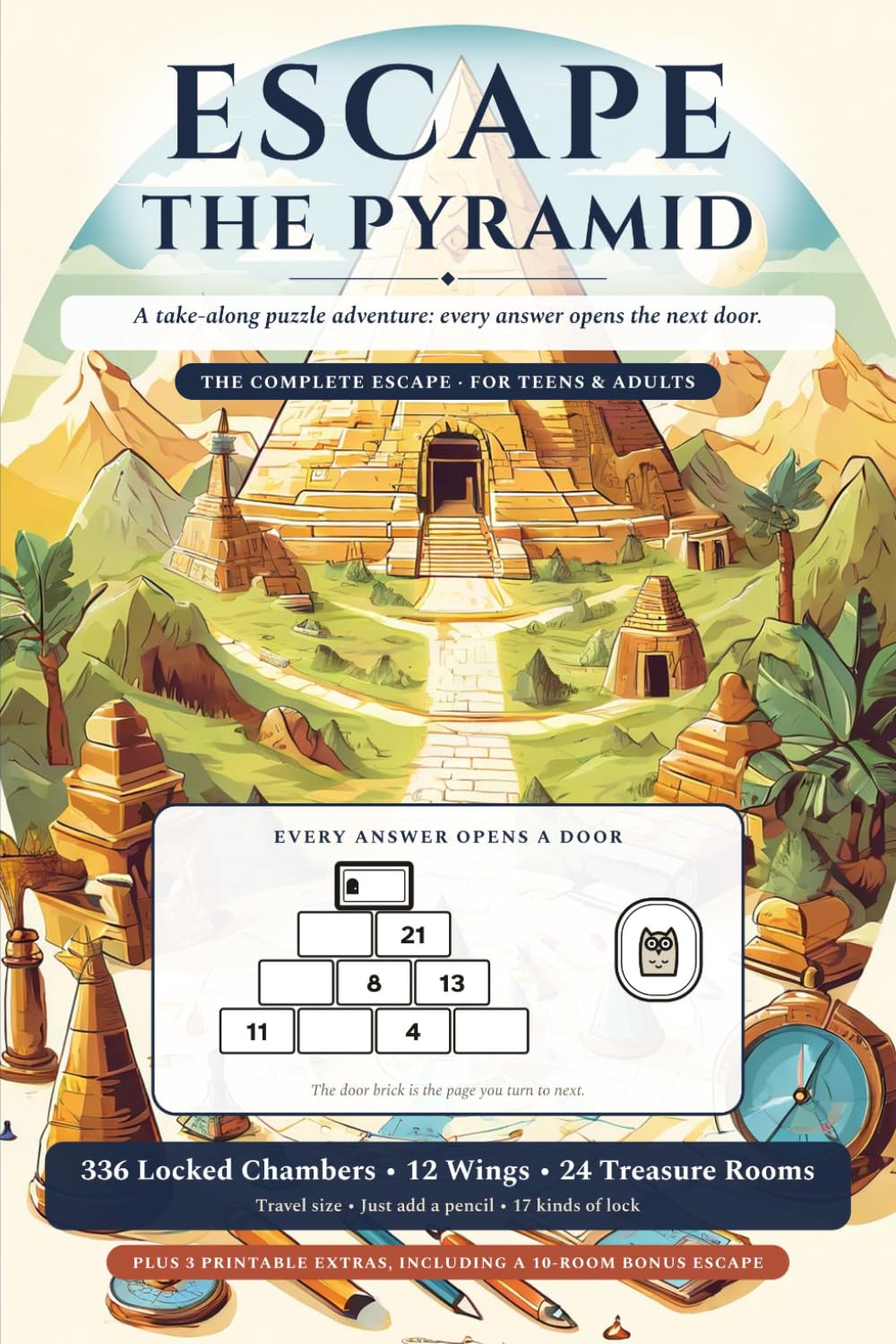 capítulo por capítulo baixar Escape the Pyramid: The Complete Escape — A Take-Along Math Puzzle Adventure for Teens and Adults: 336 Locked Chambers in 12 Wings, with Hints and Full Answers