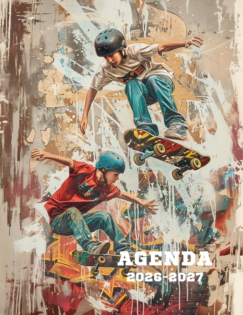 capítulo por capítulo baixar Agenda scolaire 2026-2027: Journalier, 1 page par jour, Format 17x22 cm, couverture souple, 283 pages sur papier crème 90gr/m², Skateboard (French Edition)