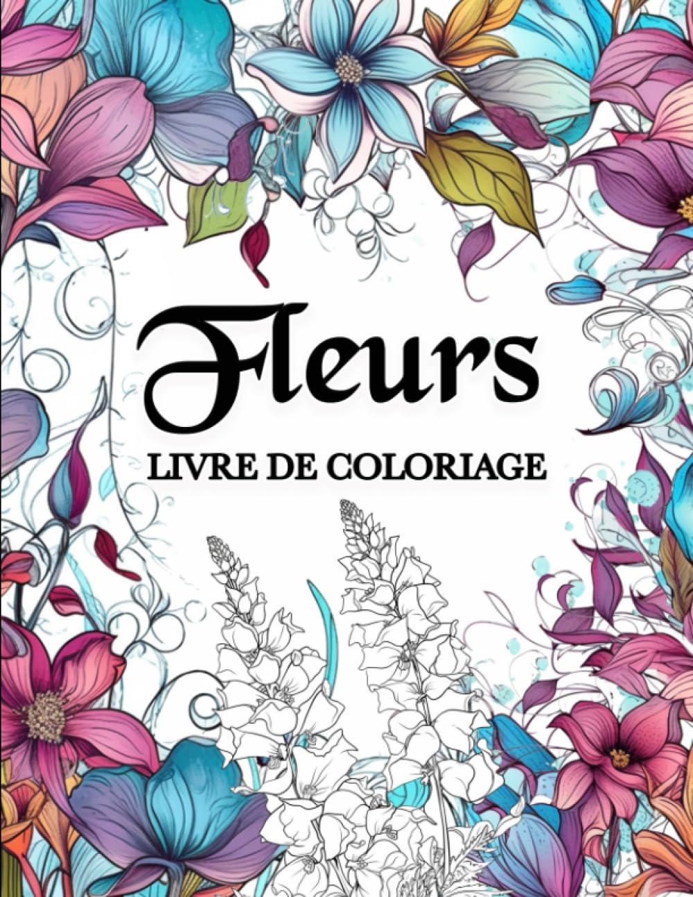 Fleurs Livre de Coloriage: Magnifiques Fleurs Livre de Coloriage pour Adultes pour évacuer le Stress et se Détendre baixar livro de graça