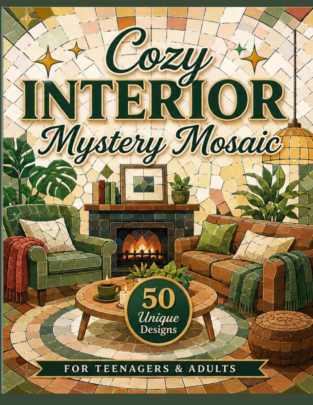 capítulo por capítulo baixar Cozy Interior Mystery Mosaics: 50 Relaxing Color-by-Number Designs for Adults and Teens | Rectangle & Diamond