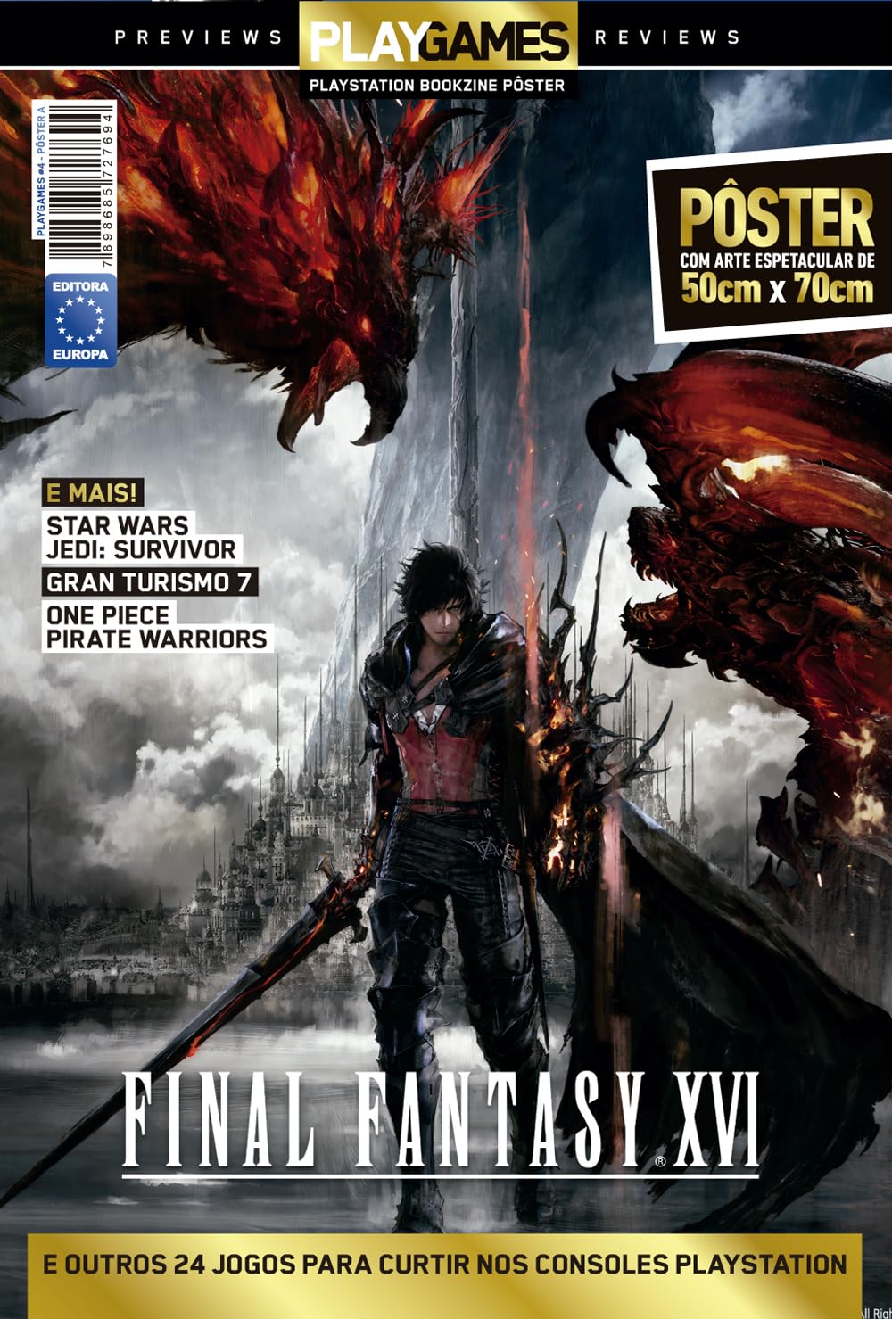 Final Fantasy XVI - Superpôster PlayGames baixar o livro de graça