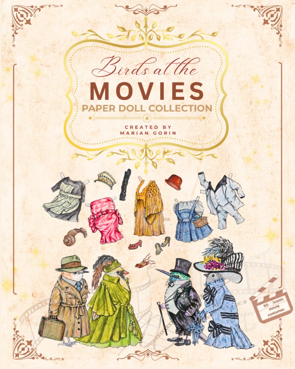 Birds at the Movies: Paper Doll Collection: A Vintage Watercolor Paper Doll Book Featuring 50 Iconic Movie-Inspired Bird Costumes baixar o livro de graça