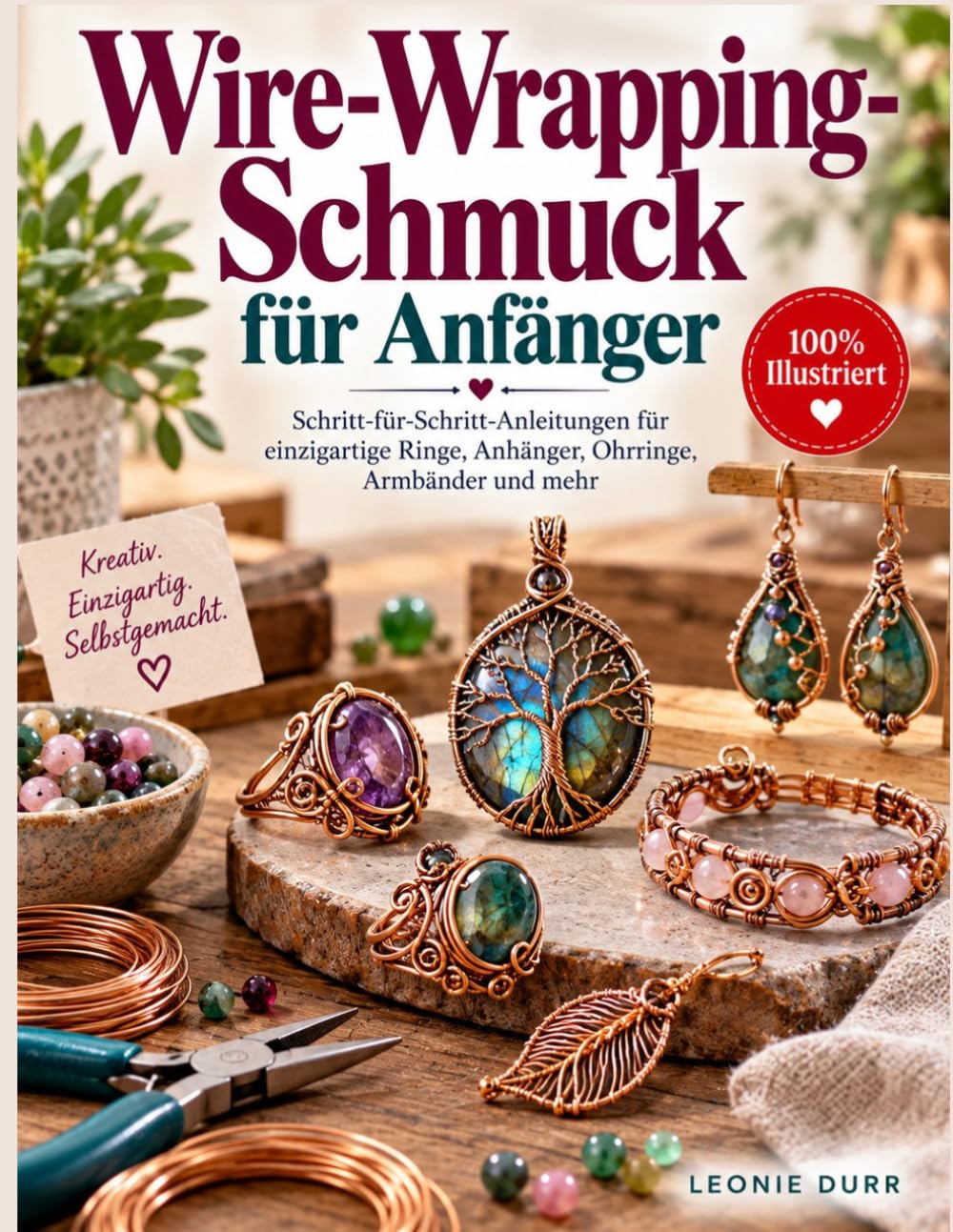 capítulo por capítulo baixar Wire-Wrapping-Schmuck für Anfänger: Schritt-für-Schritt-Anleitungen mit klaren Diagrammen für Anhänger, Ringe, Ohrringe, Edelsteine, Drahtwickeltechniken und Schmuckdesign (German Edition)