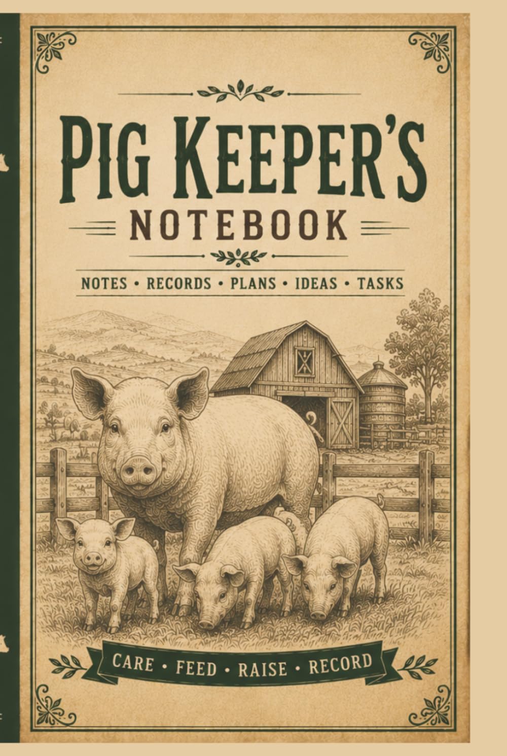 Pig Keeper’s Notebook: Vintage Farm Graph Paper Journal for Pig Farmers, Breeders, Homesteaders, Farm Notes, Records & Planning baixar livro de graça