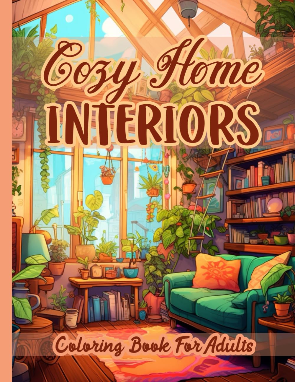 Cozy Home Interiors Coloring book for adults baixar o livro de graça