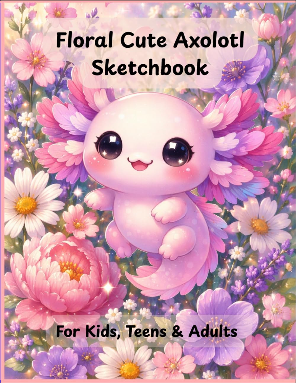 Floral Cute Axolotl Sketchbook: Bloom Edition – Kawaii Art Style with 119 Blank Pages for Drawing, Doodling & Creativity – A Delightful Gift for Kids, Teens & Adults (Kawaii Axolotl Sketchbooks) baixar o livro de graça