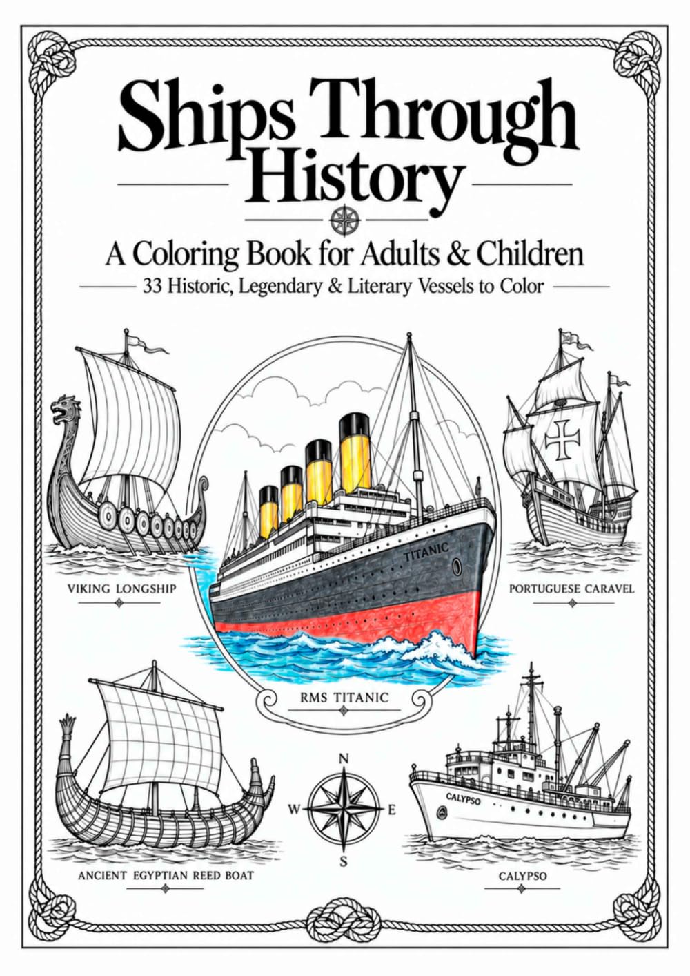 Ships Through History: A Coloring Book for Adults & Children baixar o livro de graça