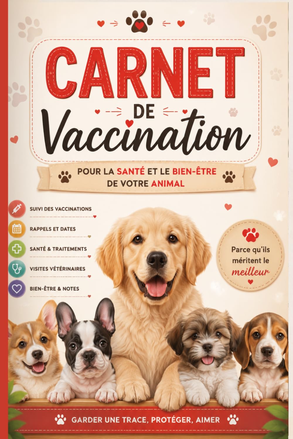 Carnet de Vaccination: carnet de vaccination de votre chien, chat, cheval etc; Cahier de suivi de Croissance, alimentation: 105 pages Numérotées au format A5 baixar livro de graça