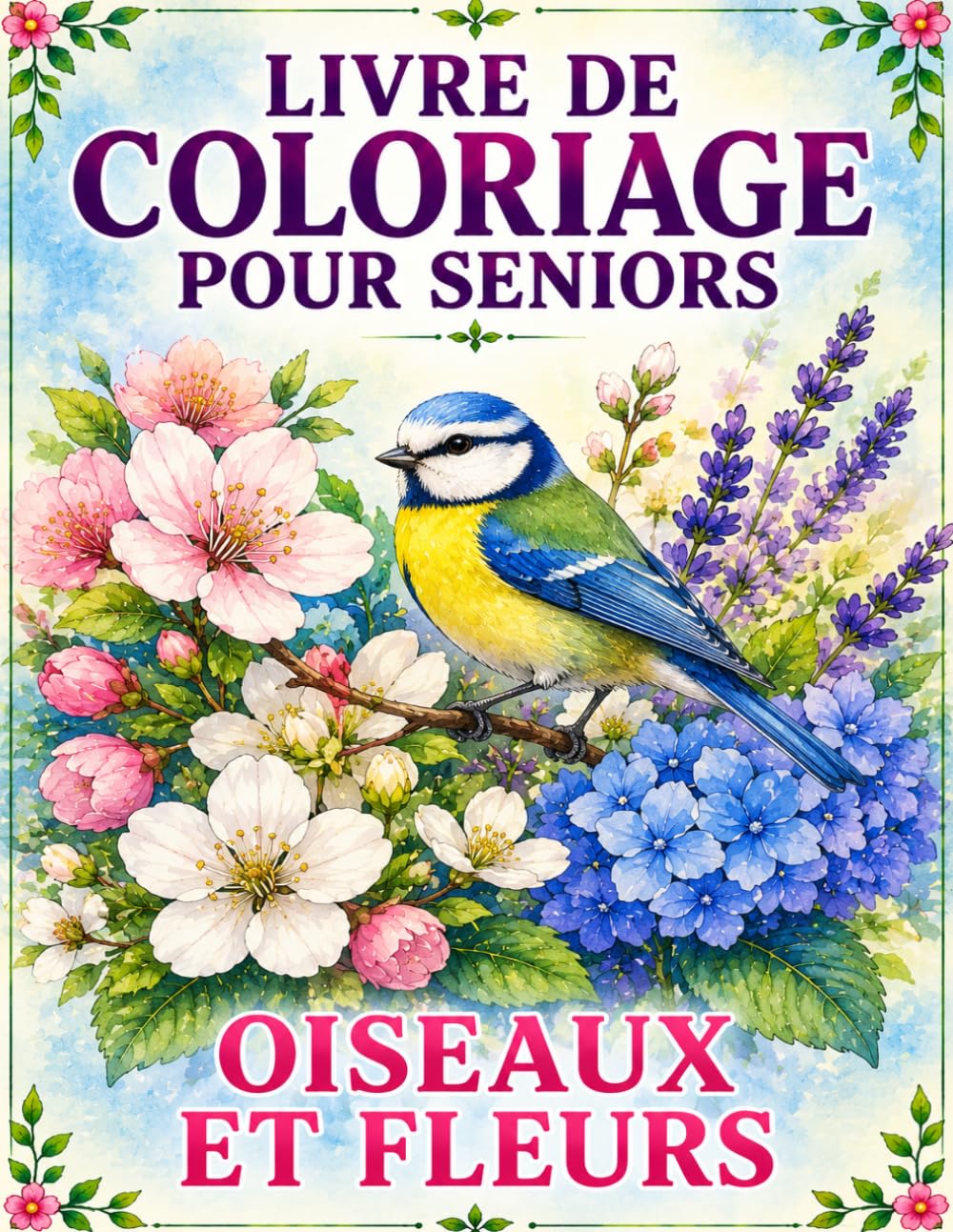 Livre de Coloriage pour Seniors Oiseaux et Fleurs: 50 Dessins Faciles à Gros Traits pour la Détente, la Relaxation et le Plaisir de Colorier (French Edition) baixar o livro de graça