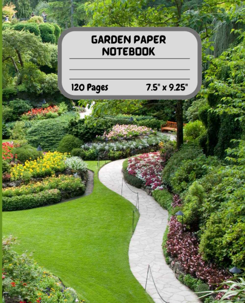 ler totalmente Garden Paper Notebook: Butchart Gardens Notebook | Garden Paper Notebook 120 Pages | Garden Paper Notebook 7.5" x 9.25" inches