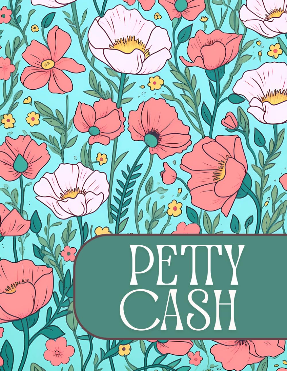 capítulo por capítulo baixar Petty Cash Log Book: Daily Cash Flow Ledger Book for Financial Tracking | 2700+ Entries | Setup and Policy Records, Monthly Reconciliation, Mileage,... Transfer and More | Teal Wildflower Field