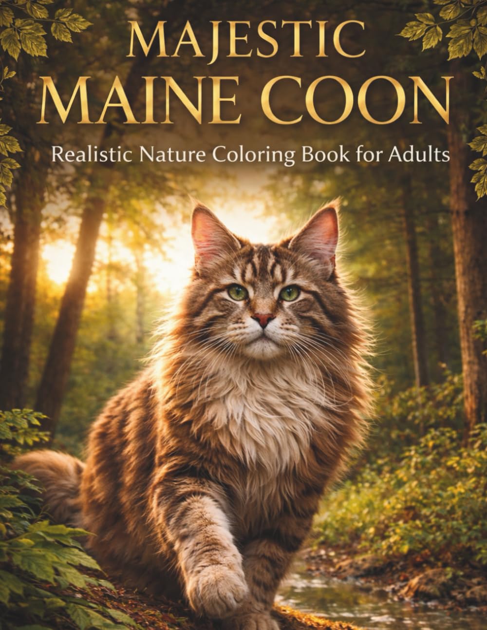 Maine Coon Coloring Book for Adults: Majestic Realistic Nature Scenes for Stress Relief and Relaxation baixar livro de graça