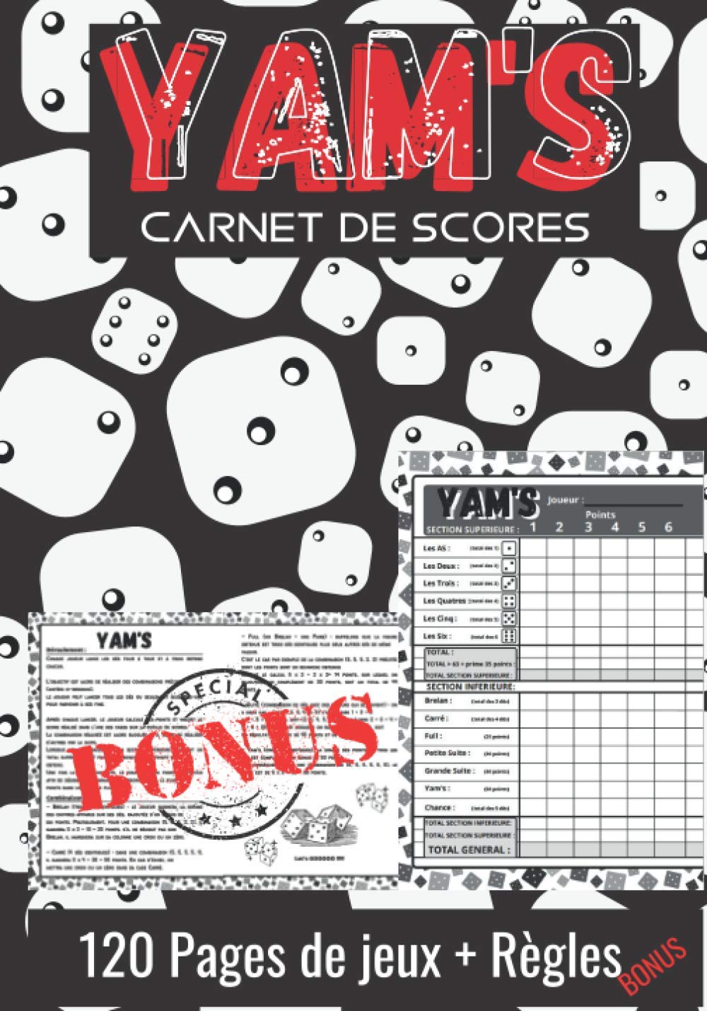 Yam's carnet de scores: Livre de 120 feuilles de scores format (17,78 * 25,4 cm) + 3 Pages de Règles de jeux: yahtzee et yams bloc de marque baixar livro de graça
