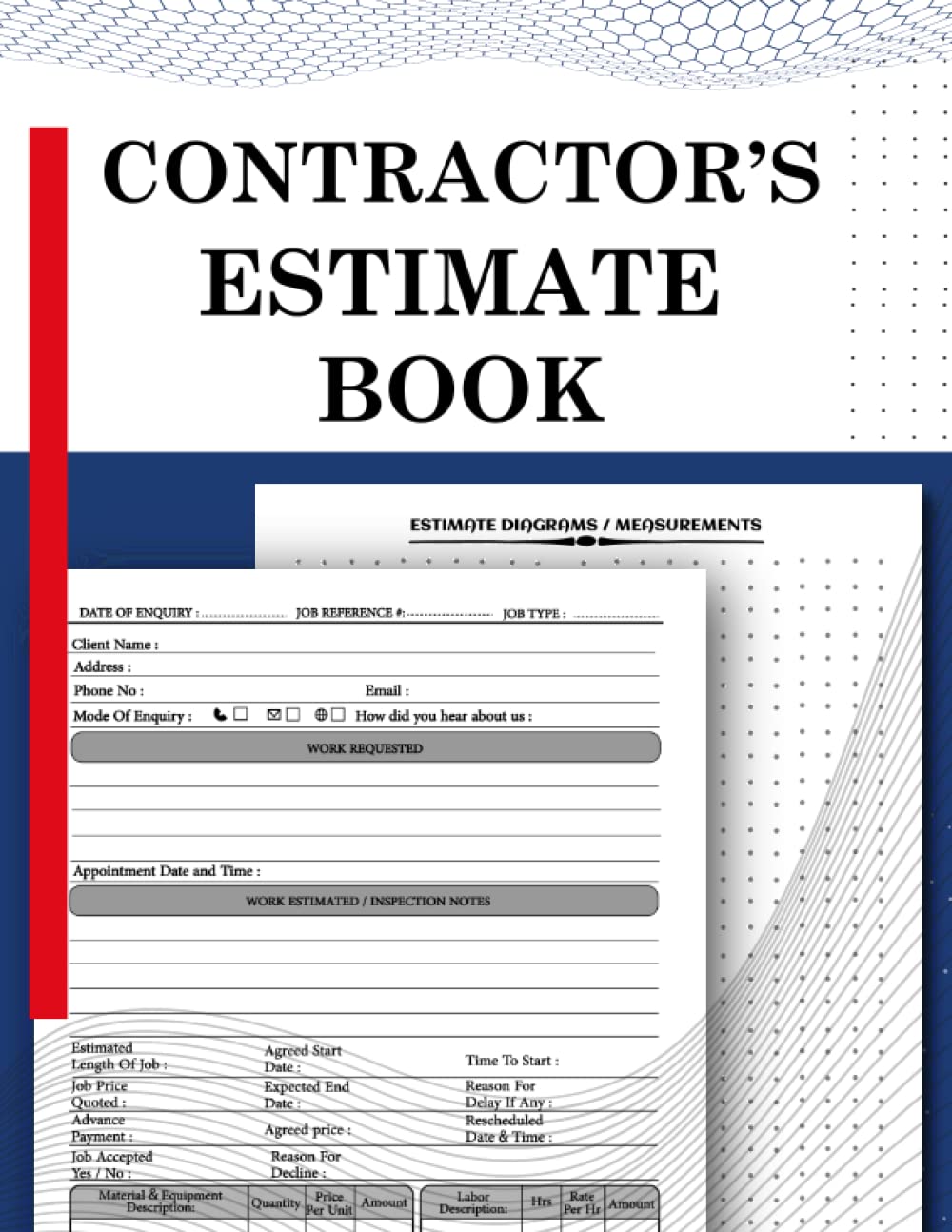 ler totalmente Estimate Book Contractor: For Recording Client Details and Taking Measurements & Inspection Notes