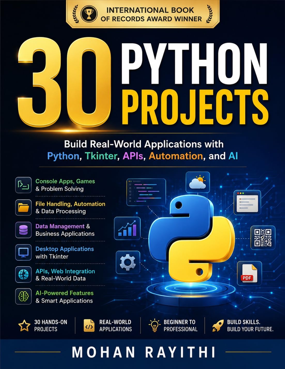 30 Python Projects: Build Real-World Applications with Python, Tkinter, APIs, Automation, and AI (English Edition) baixar livro de graça