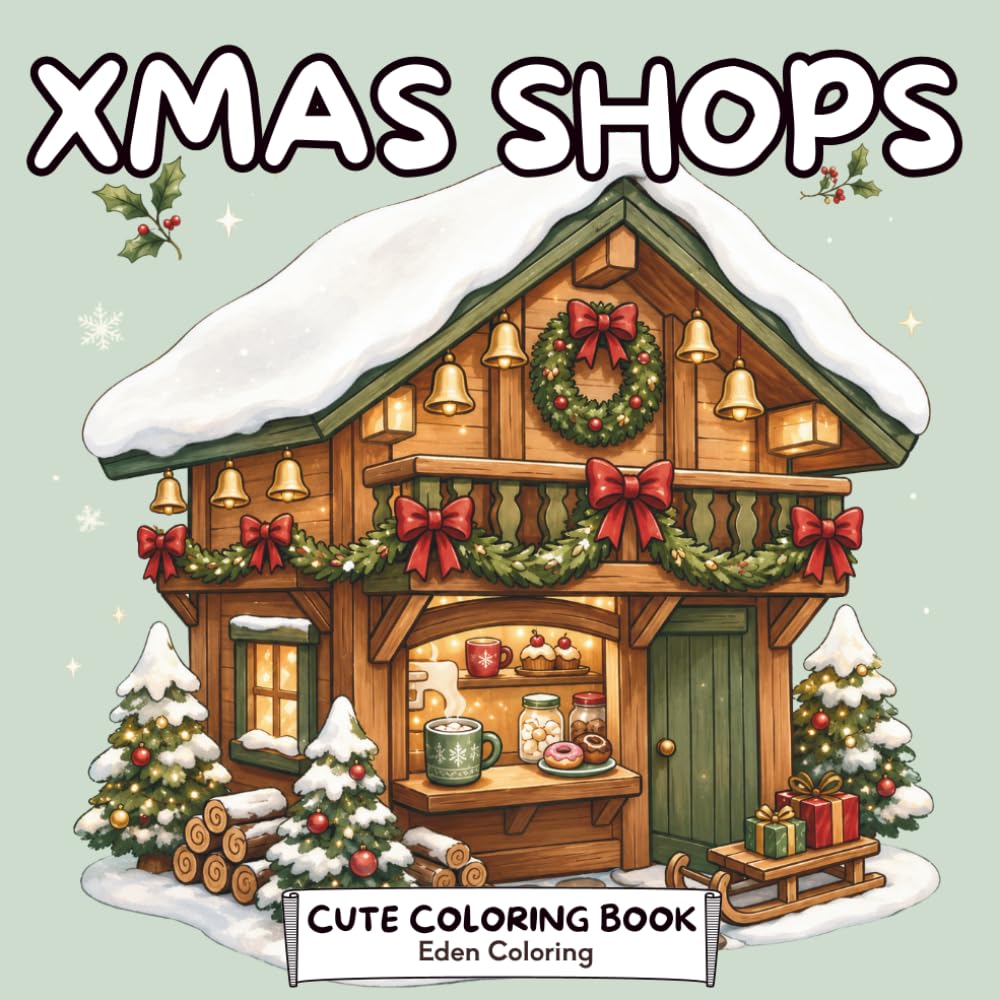 capítulo por capítulo baixar Cozy Christmas Shops Coloring Book: 45 Charming Holiday Storefronts to Color, from Bakeries to Bookstores Dressed for the Xmas Season (Cozy Worlds)