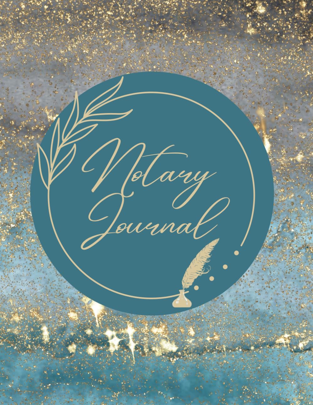 Notary Journal: Official Notary Log Book To Record Notarial Acts | 220 Entries | Notary Public Record Book For Women | Teal Aqua & Gold Marble Glitter baixar livro de graça