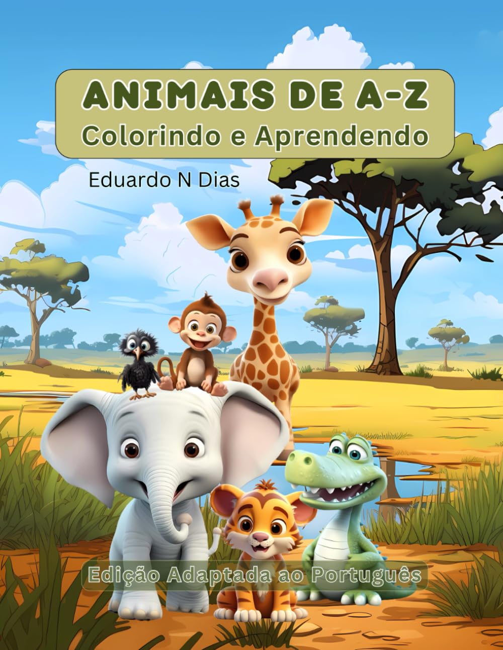 Animais de A-Z: Colorindo e Aprendendo 65 Páginas: 26 Animais Fofos e 26 Fatos sobre eles Alfabeto para Meninos e Meninas (Crianças 3-9 anos) Pré ao 4° Ano baixar livro de graça