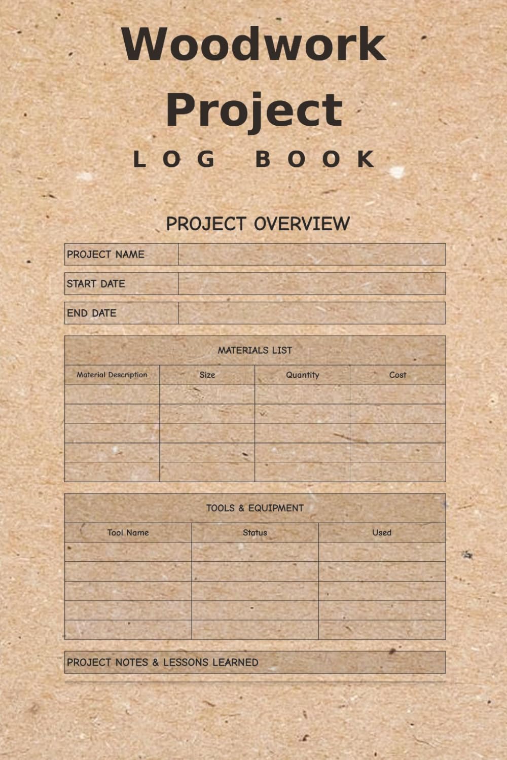 ler totalmente Woodworking Project Log Book: Plan, Track & Organize Every Project from Design to Completion